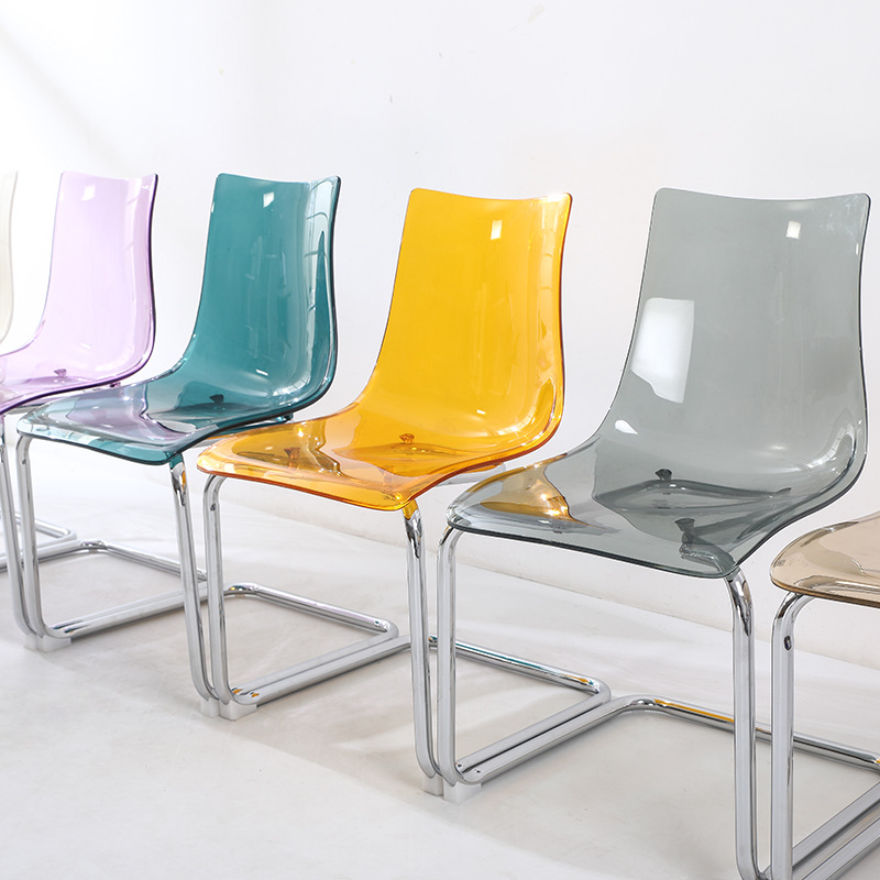 Modern Minimalist Acrylic Backrest Dining Chair
